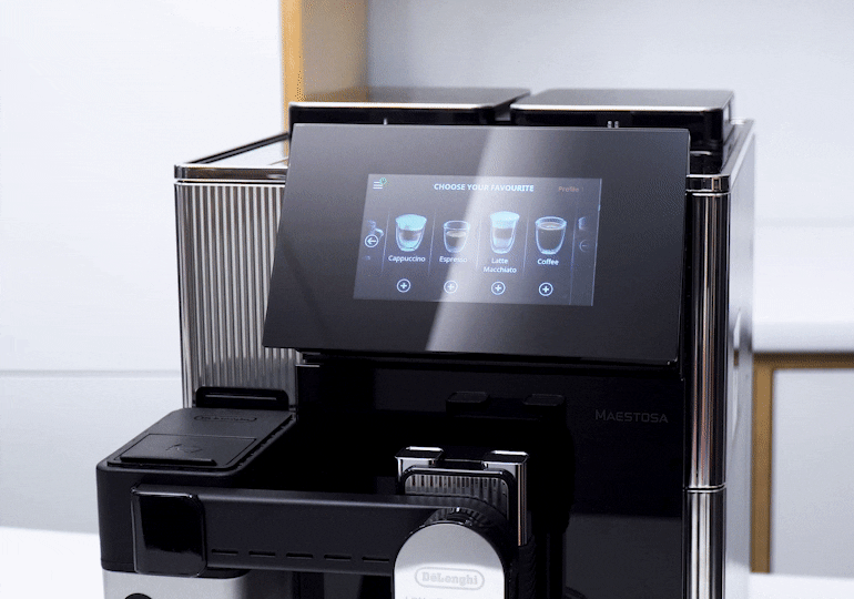 Bean to cup coffee machine and user profiles