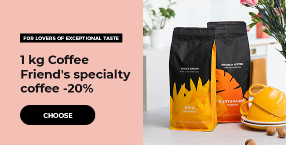 1 kg of Coffee Friend's specialty coffee -20%