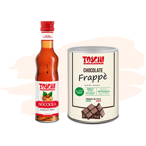 -20% on TOSCHI syrups (250 ml) and frappe mixes