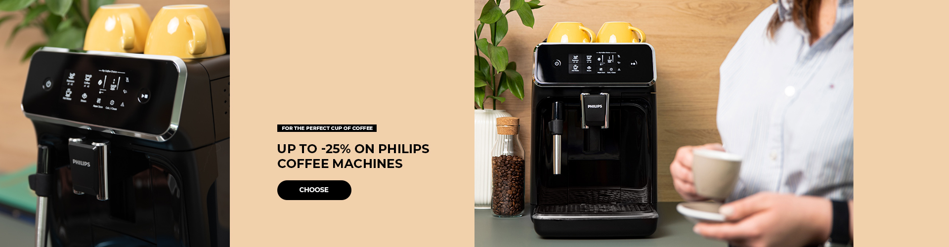 Up to -25% on PHILIPS coffee machines