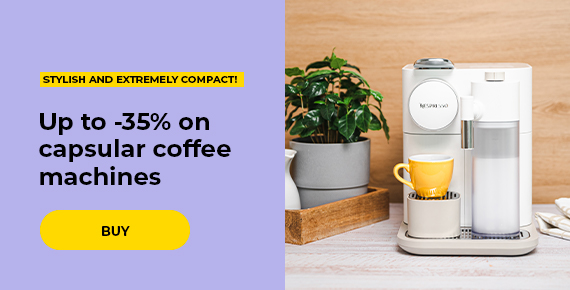 Up to -35% on capsular coffee machines