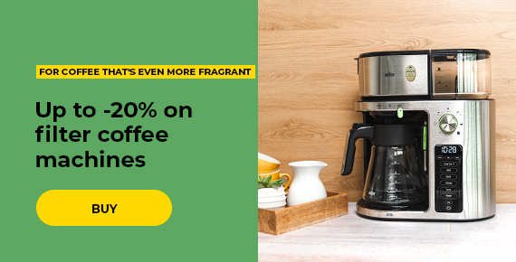 Up to -20% on filter coffee machine