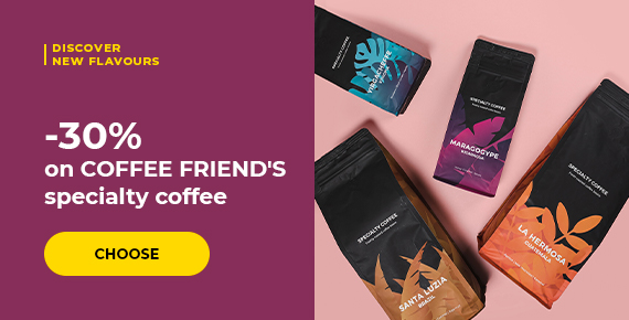 -30% on COFFEE FRIEND'S specialty coffee