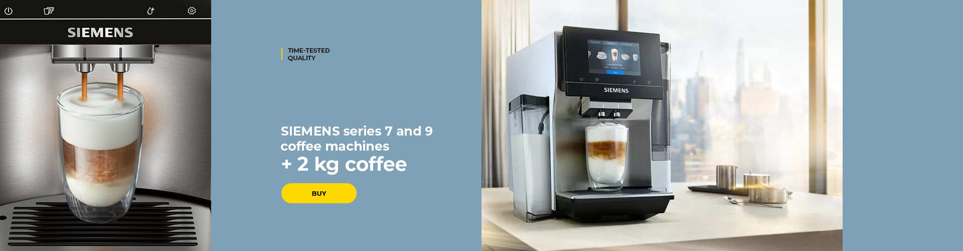 SIEMENS series 7 and 9 coffee machines + 2 kg of coffee
