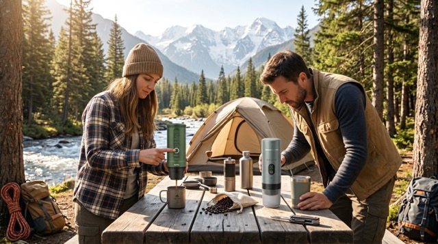 Portable coffee makers for traveling